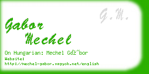 gabor mechel business card